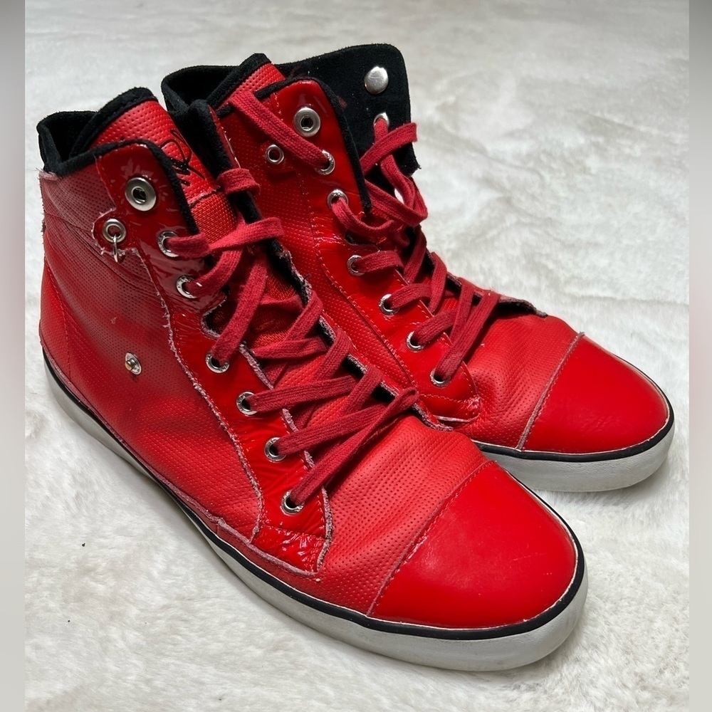 Tweak kingdom red high top sneakers mens size 11.5